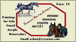 Susan Barackman, Award Winning Equine Artist